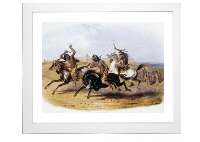 Karl Bodmer Racing Sioux Framed Print